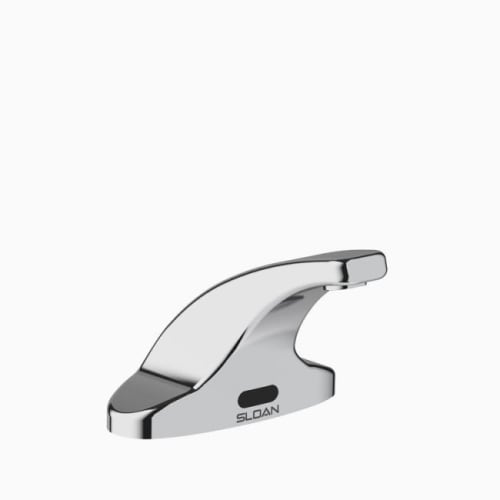 Sloan Valve Optima Sensor Pedestal Bathroom Sink Faucet with Deck Plate, 0.5 gpm, Chrome